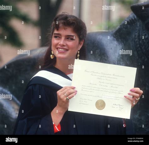 1987 Brooke Shields graduated from Princeton University Photo by John ...