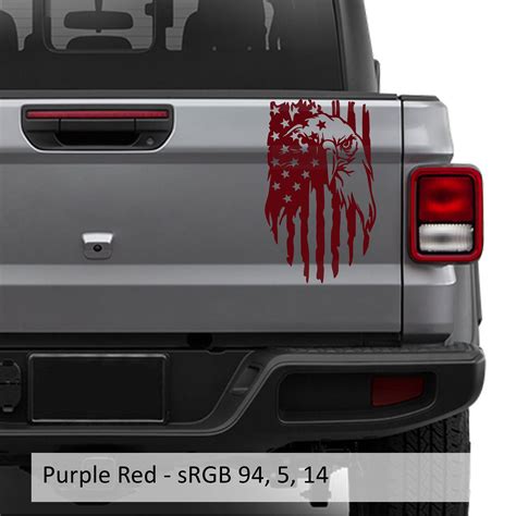 American Bald Eagle Flag Vinyl Decal Jeep Window Decal