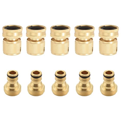 Garden Hose Quick Connectors Solid Brass 3 4 Inch GHT Thread Easy