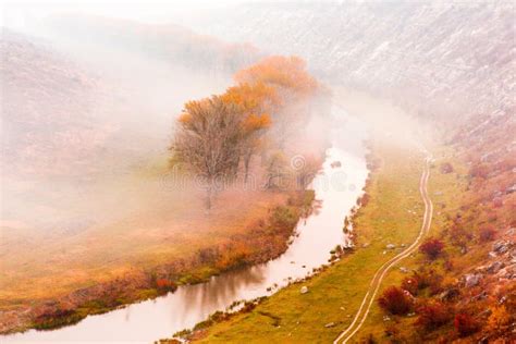 Beautiful Autumn Landscape in Republic of Moldova. Autumn Nature. Colored Trees. Stock Image ...