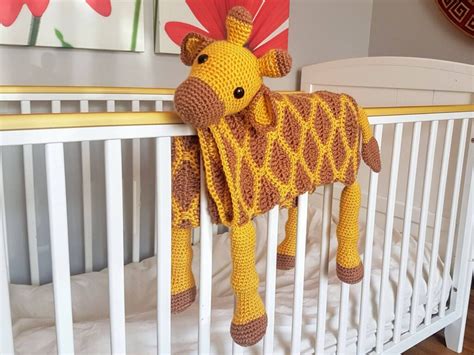 3in1 Giraffe Baby Blanket Crochet Pattern Crafting Happiness