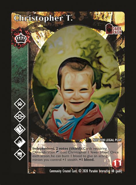 Christopher T Custom Card Black Chantry Productions Vtes