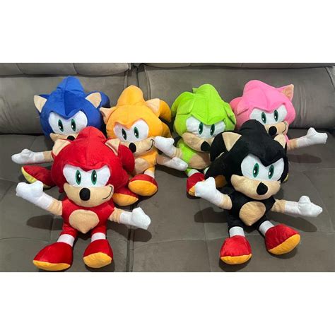 Ursinho De Pel Cia Do Sonic Personagem Antial Rgico Cm Shopee Brasil