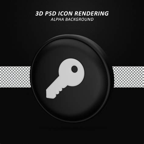 Premium Psd Key Icon In D Rendering Isolated