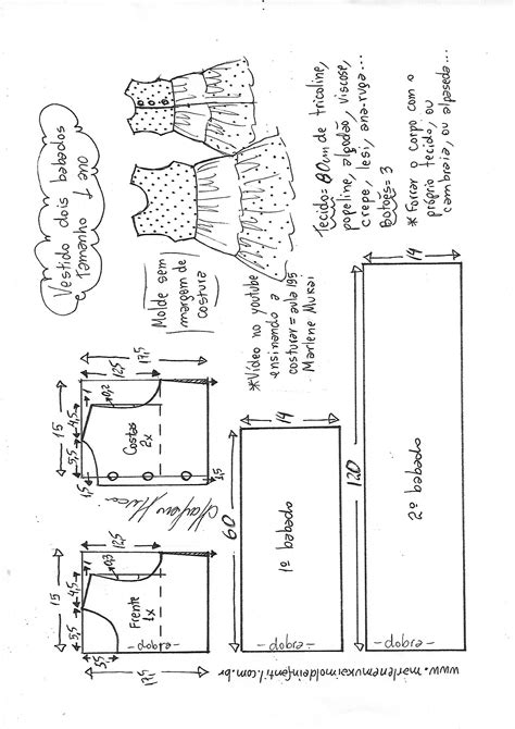 Vestido Dois Babados Diy Marlene Mukai Molde Infantil
