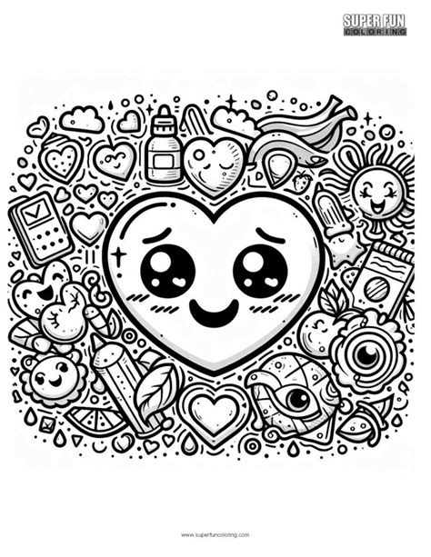 Heart Emoji Coloring Page - Super Fun Coloring