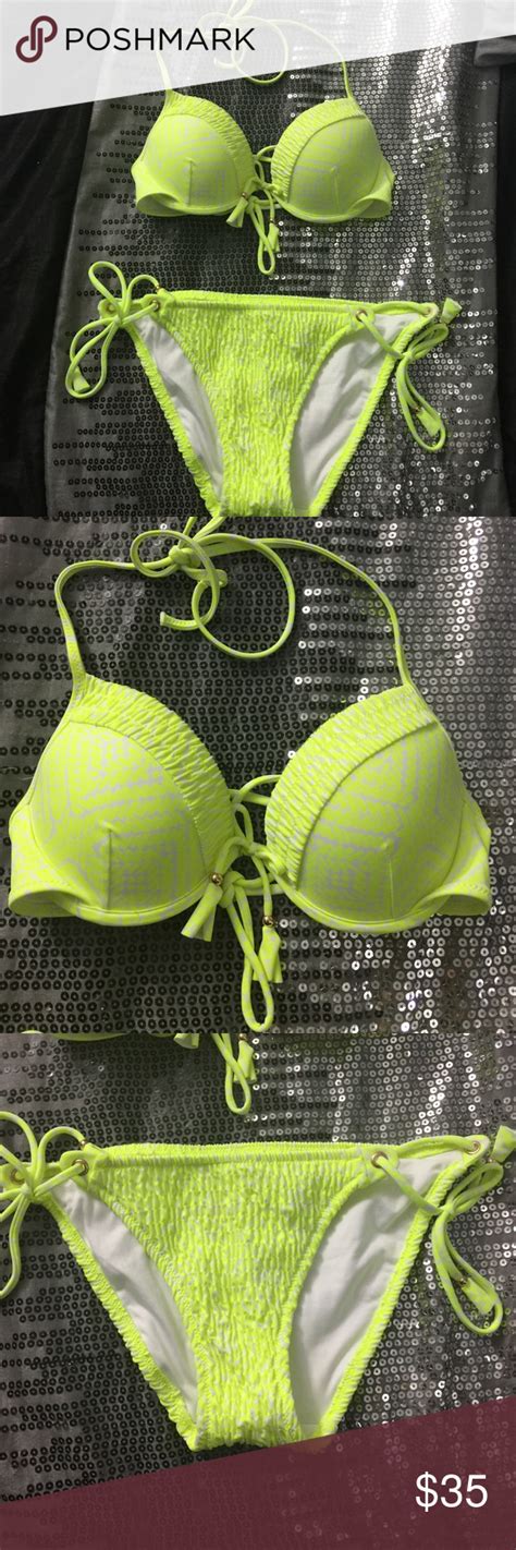 Victoria Secret Yellow Bikini Yellow Bikini Neon Yellow Bikini Bikinis