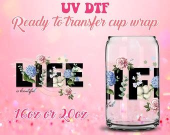 UV DTF Ready To Transfer Cup Wraps DIY 16oz And 20oz Prints Libbey