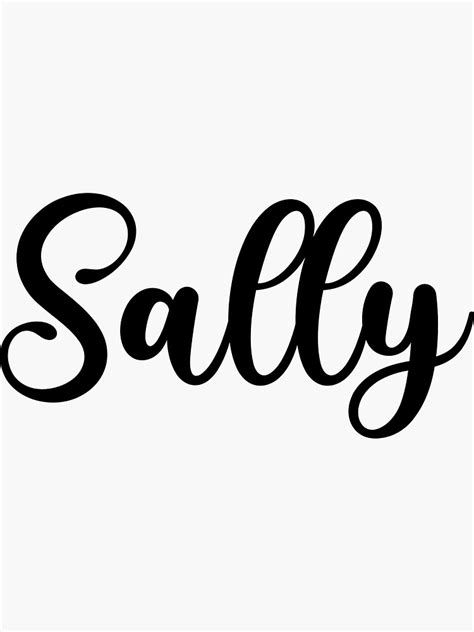 Sally Name Handwritten Calligraphy Sticker For Sale By Yelenastore