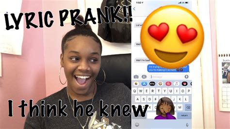 LYRIC PRANK ON MY CRUSH Queen Naija Butterflies YouTube