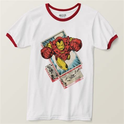 Retro Iron Man Flying Out Of Comic T Shirt Zazzle Iron Man Flying