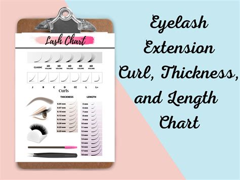 Eyelash Extension Curl Chart Ubicaciondepersonascdmxgobmx