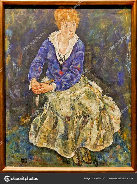 Egon Schiele Portrait Artist Wife Edith Schiele Belvedere Museum