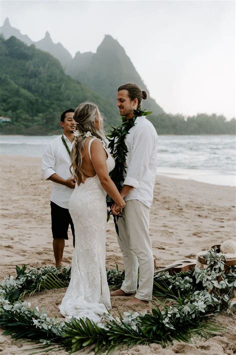 North Shore Kauai Adventure Elopement In Hawaii Beach Wedding