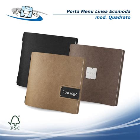 Linea Ecomoda Porta Menu Quadrato X Cm In Fibra Di