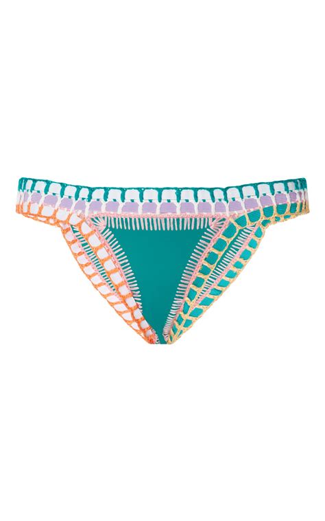 Kiini Liv Crochet Trimmed Triangle Bikini Bottoms In Blue ModeSens