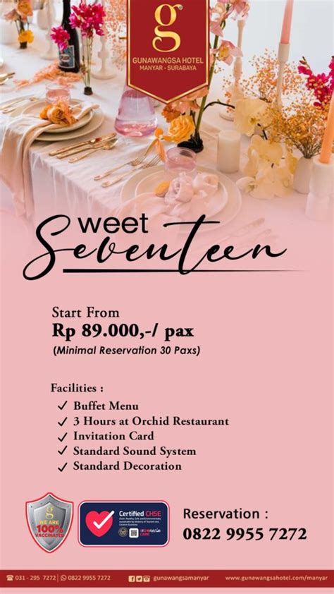 Ciptakan Momen Sweet Seventeen Tak Terlupakan Di Gunawangsa Hotel