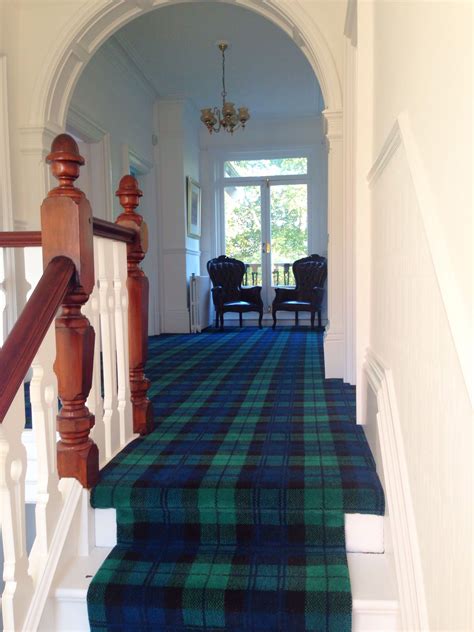 Tartan Carpet Tartan Stair Runner Black Watch Tartan Edwardian Home