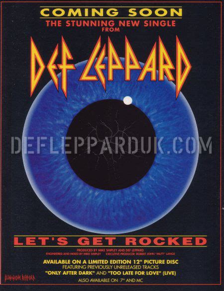 Def Leppard Tour History Def Leppard S Let S Get Rocked Released 20 Years Ago Today