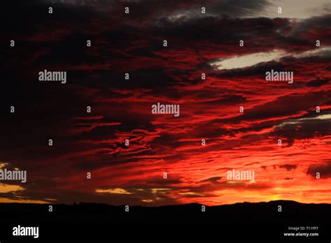 Dramatic fiery storm sky Stock Photo - Alamy