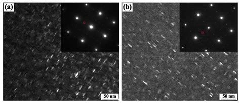 Dark Field Tem Images And The Corresponding Saed Pattern In Zone