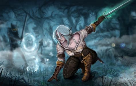 Wallpaper Girl The Game Sword The Witcher 3 Wild Hunt The Witcher