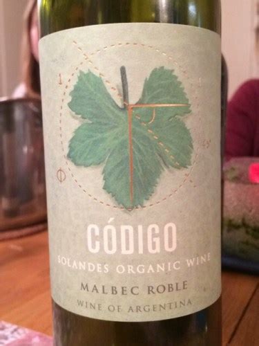 Solandes Código Malbec Roble Vivino