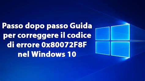 Passo Dopo Passo Guida Per Correggere Il Codice Di Errore X F F