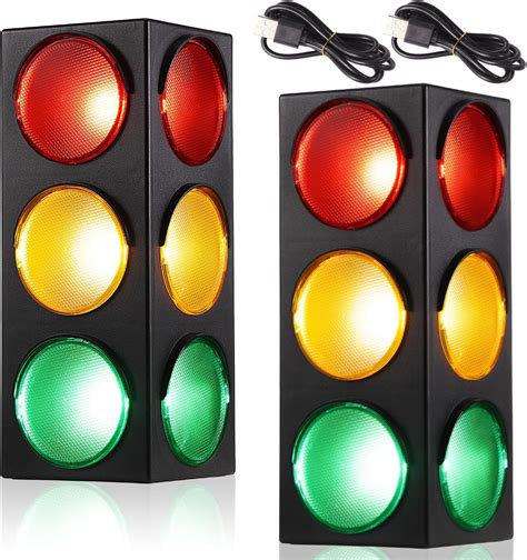 Vihose 2 Pcs Traffic Light Lamp 12 Inch Color Change Lamp