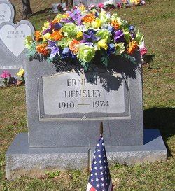 Ernest Hensley Memorial Find A Grave