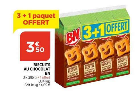 Offre Biscuits Au Chocolat Bn Chez Bi1