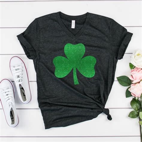 St Patricks Day Shirt Women Glitter Etsy