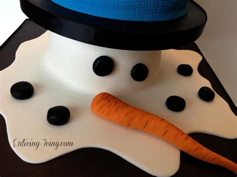 Melty Snowman Cake Cake By Enticing Icing Cakesdecor