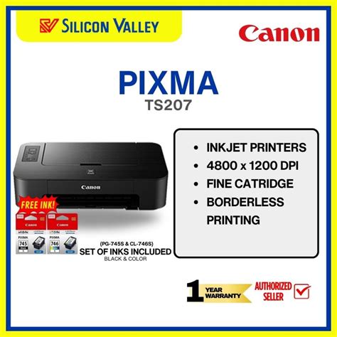 Canon Pixma Ts207 Inkjet Printer Shopee Philippines