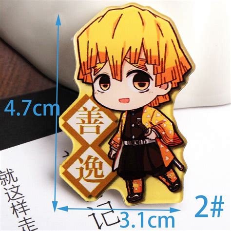 Demon Slayer Kimetsu No Yaiba Acrylic Badge Pin Brooch Tanjirou Zenitsu