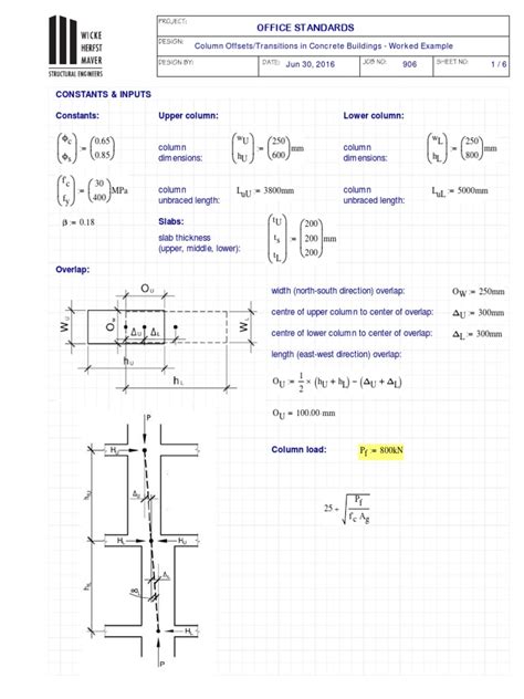 column offset design  mechanical engineering structural