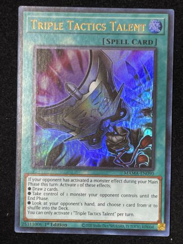 YUGIOH TRIPLE TACTICS TALENT ULTRA RARE 1ST EDITION NEAR MINT MAMA