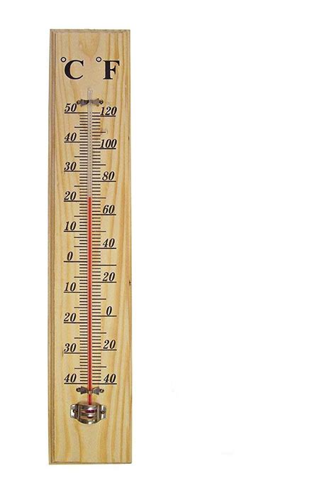 Wooden Thermometer Indoor Outdoor Glass Wall Hanging Room Sensor Jumbo