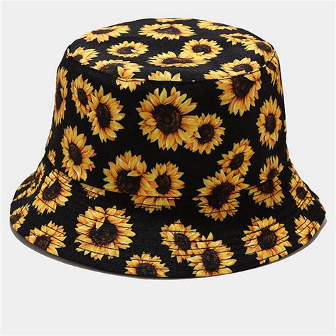 Dyfzdhu Bucket Hats Womens Fashion Printing Sunshade Fishermans Hat