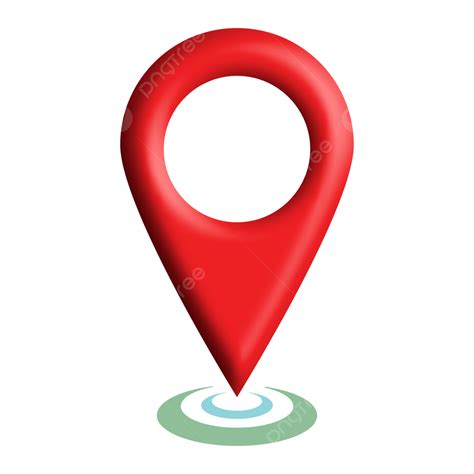 3d Location Map Icon Embosed Logo Symbol Vector Design Transparent