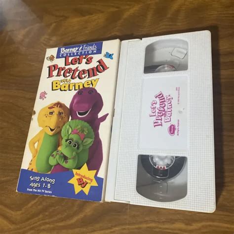 Barney And Friends Lets Pretend With Barney Vhs 1993 Sing Along Introduces Bj Eur 612