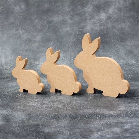 Freestanding Bunny Standing 18mm Thick Wooden Craft Shapes Wooden