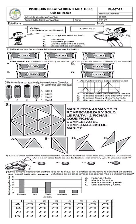 Guia Prueba Saber Matematicas 9 PDF