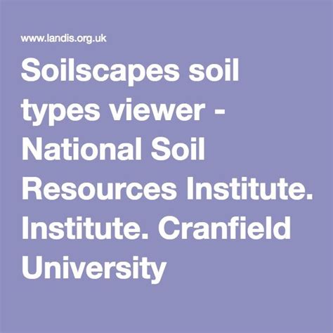 Soilscapes Soil Types Viewer National Soil Resources Institute