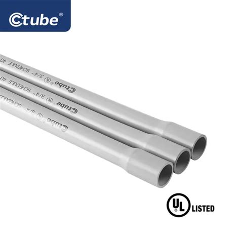 Ctube Electrical Conduit Pipe 3 4 X 10 PVC Sch40 UL Listed Sch 40