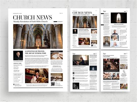 Church Newsletter Template by Happy Kisscats on Dribbble