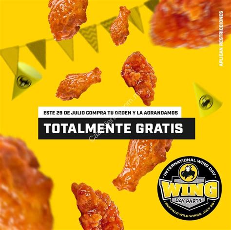 Promoción Buffalo Wild Wings Día De La Alita Agranda Tu Orden Gratis