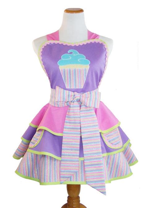 Retro Apron Cupcake Apron Easter Glitter Apron Etsy Retro Apron