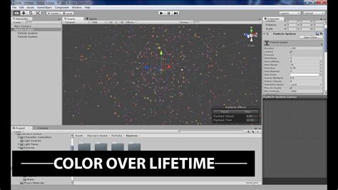 Unitys Shuriken Particle System Color Over Lifetime Youtube