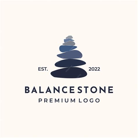 Premium Vector Balance Stone Vintage Logo Vector Minimalist